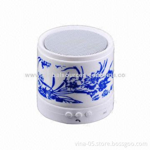 Round-shaped Mini Bluetooth Speaker for Mobiles, 3.7 to 4.2V DC Charging Voltage